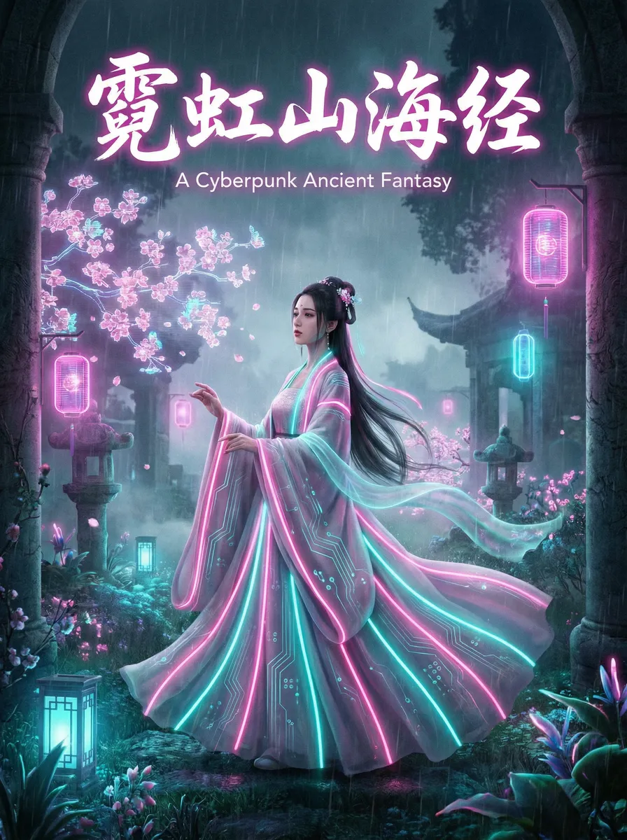 秘密入口官網 古风奇缘短剧 - 霓虹山海经海报